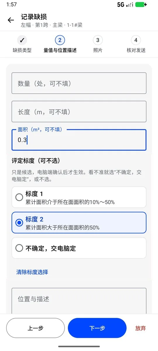 记录缺损第 2 步：量值与评定标度候选